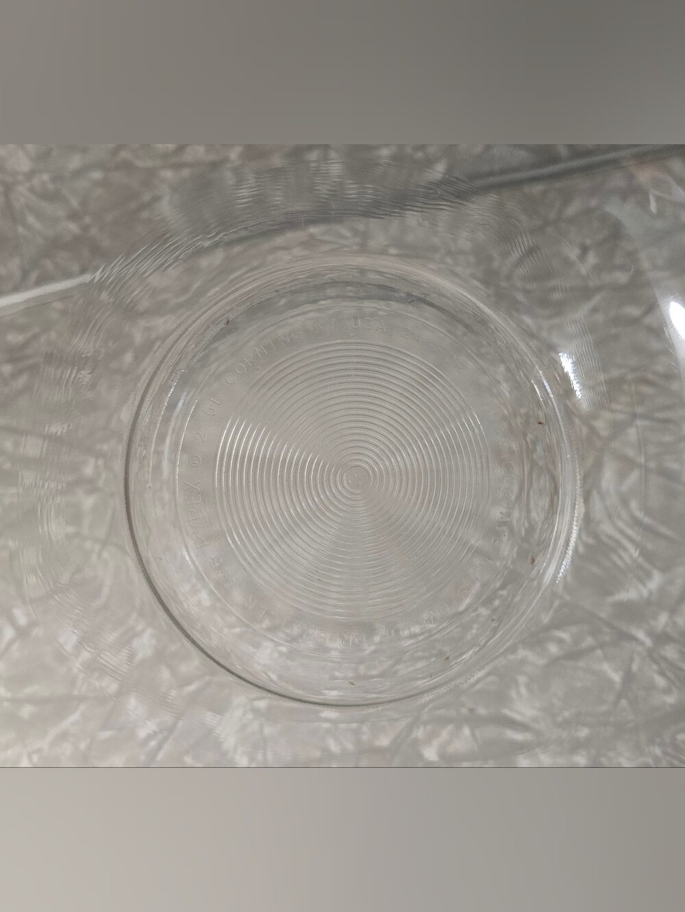 Pyrex Clear Colonial Mist White Lace Set Of 3 Mixing Bowls - Picture 5 of 14